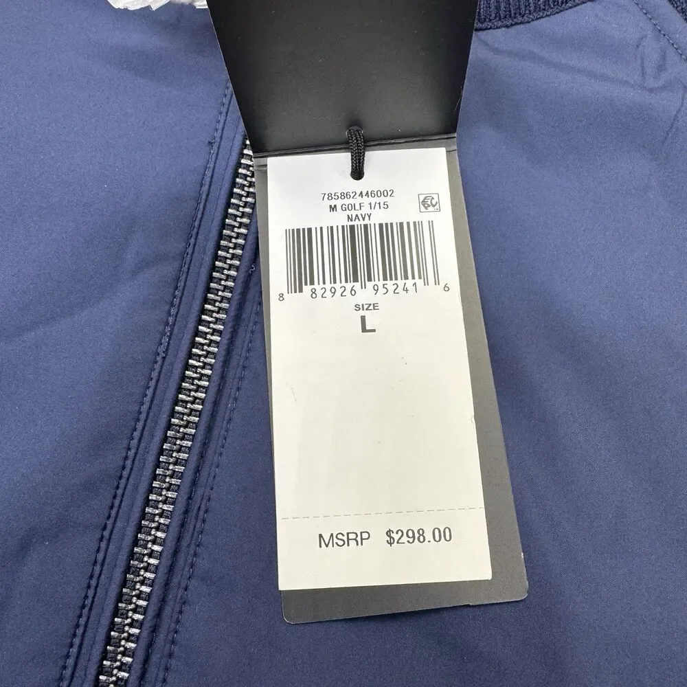 NEW Ralph Lauren RLX Golf Mens Full Zip Hybrid Sweater Jacket Primaloft Navy LG